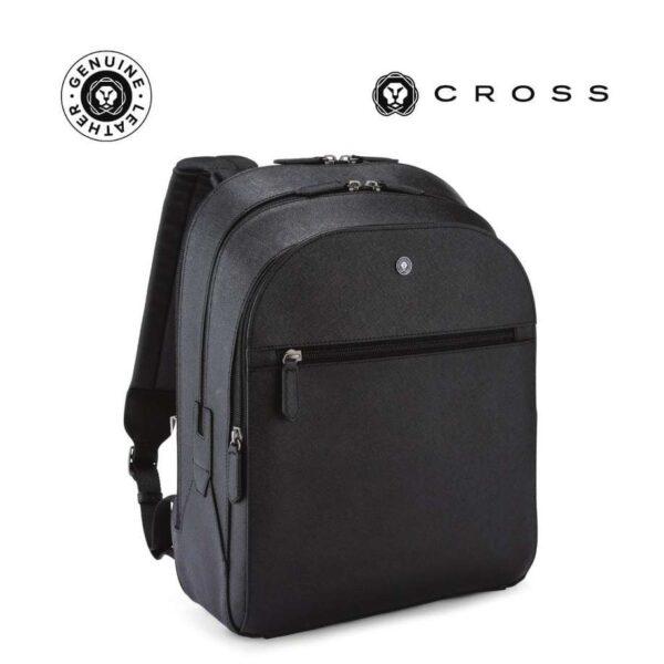 cross leather backpack